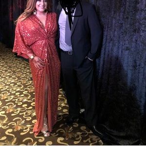 Rust ASOS Sparkle Dress